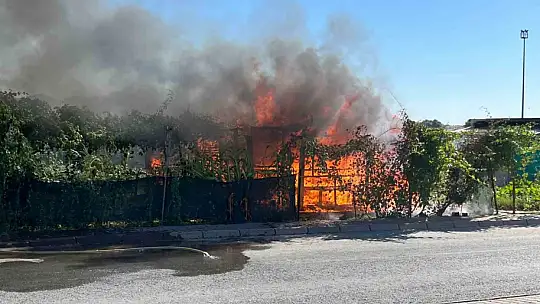 Hobi bahçesinde yangın!