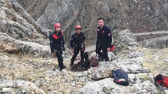 İtfaiyeden 3 saatlik keçi kurtarma operasyonu