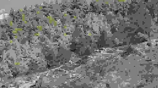 Kahramanmaraş'ta yanan 15 hektar alan dron ile görüntülendi