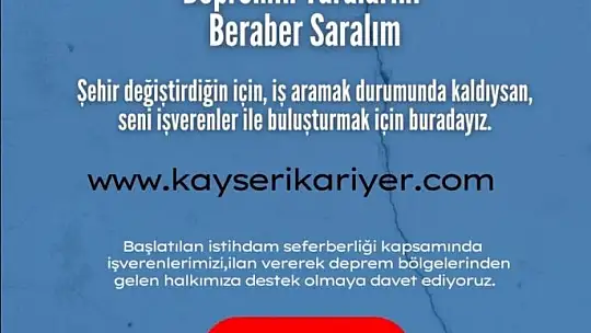 Kariyer Merkezi iş arayan depremzedelere kucak açtı