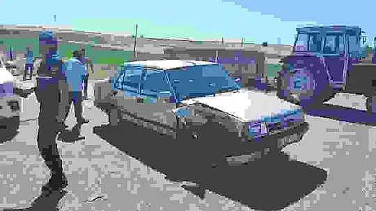 Kavşakta kaza 4 yaralı