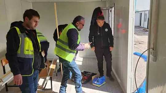 Konteyner çarşı yapımı tüm hızıyla sürüyor