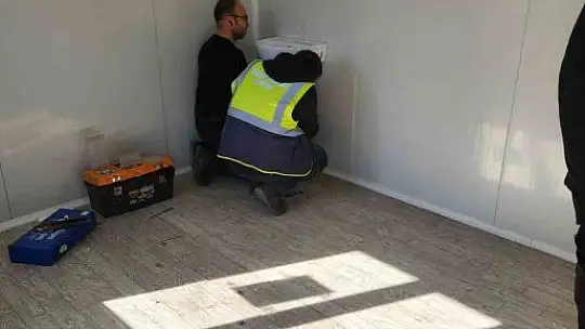 Konteyner çarşı yapımı tüm hızıyla sürüyor