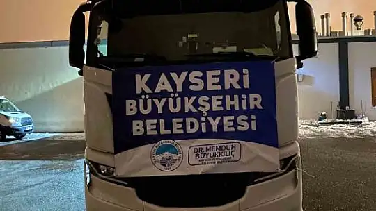 Kayseri Büyükşehir'in deprem bölgesine yardım turu sayısı 40'a ulaştı