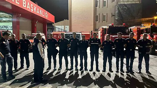 Kayseri İtfaiyesi'nden Mersin yangınına destek