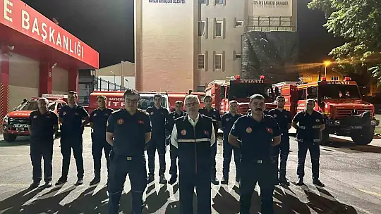 Kayseri İtfaiyesi'nden Mersin yangınına destek