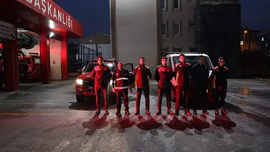 Kayseri İtfaiyesi sel bölgesine gidiyor