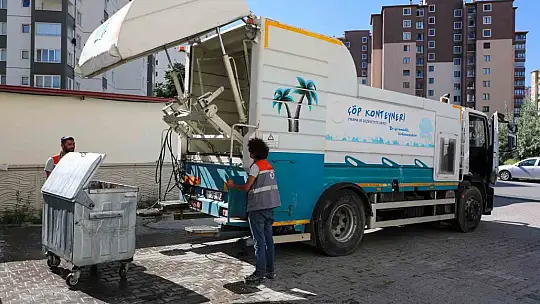 Talas'ta konteyner yıkamaya tam gaz devam