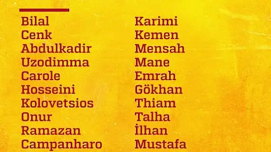 Kayserispor'da kamp kadrosu belli oldu