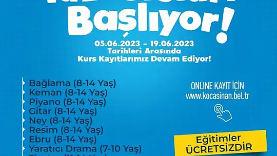 Kocasinan'da yaz dolu dolu geçecek!