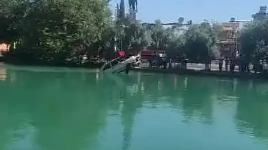 Kontrolden çıkan otomobil sulama kanalına düştü, o anlar kameraya yansıdı