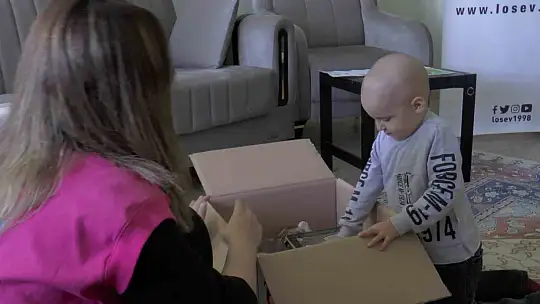 Lösemi hastası Ömer Selim'e en anlamlı ziyaret