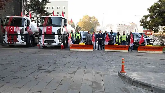 Melikgazi Belediyesi yeni araçlarıyla kışa hazır