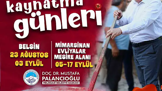 Palancıoğlu Melikgazili vatandaşları salça kaynatmaya davet etti
