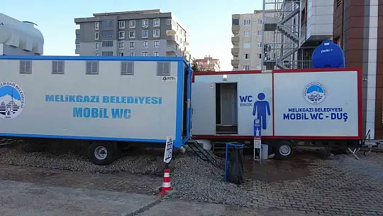 Melikgazi'den depremzedelere 'mobil yardım'