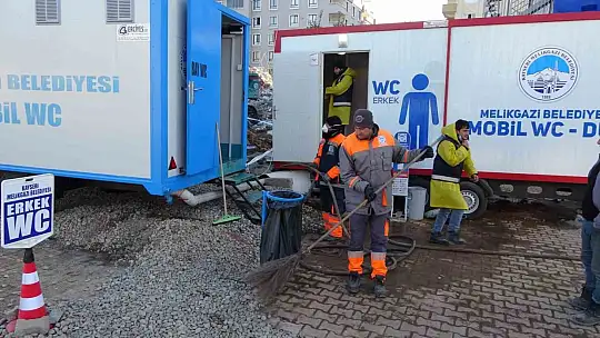 Melikgazi'den depremzedelere 'mobil yardım'