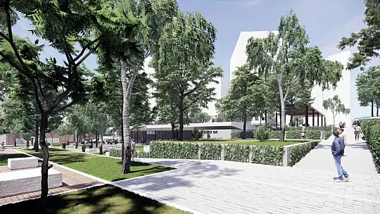 Mevlana Meydanı ağaçlandırılıyor