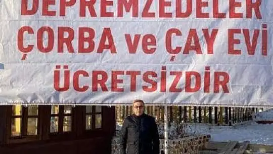 Mucur Belediyesi'nden depremzedelere çay ve yemek ikramı