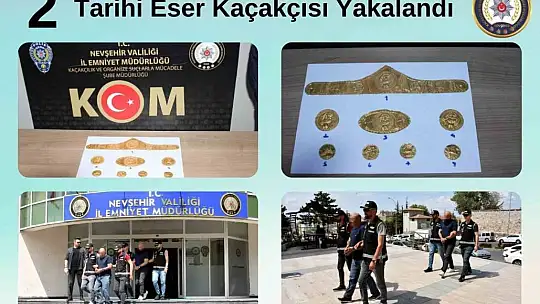 Nevşehir'de Helenistik Dönem'e ait 8 adet tarihi eser ele geçirildi