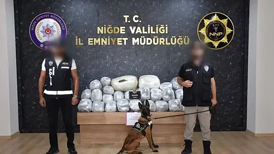 Niğde'de 72 kilo 500 gram esrar ele geçirildi