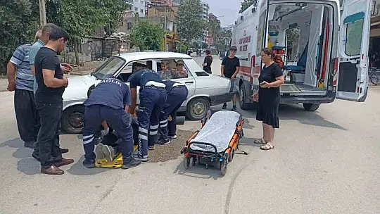 Otomobille çarpışan motosikletin sürücüsü yaralandı