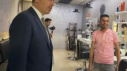 AK Parti Kayseri 3. sıra milletvekili adayı Şaban Çopuroğlu, esnaf ziyareti yaptı