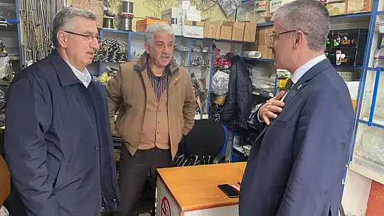 AK Parti Kayseri 3. sıra milletvekili adayı Şaban Çopuroğlu, esnaf ziyareti yaptı