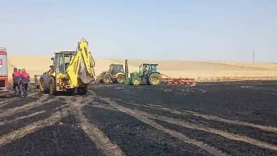 Sorgun'da 200 dekar ekili tarım arazisi küle döndü