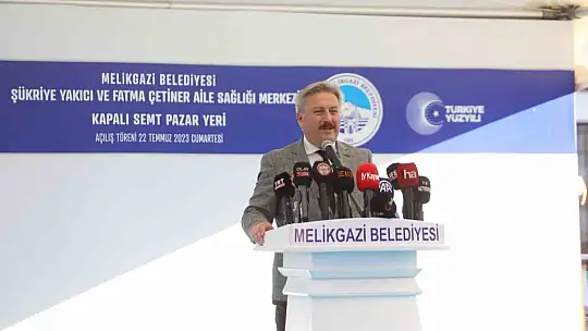 Melikgazi'de Aile Sağlığı Merkezi ve Kapalı Pazaryeri Hizmete Açıldı