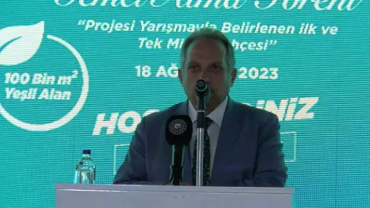 Talas'ın Millet Bahçesi için temel atıldı