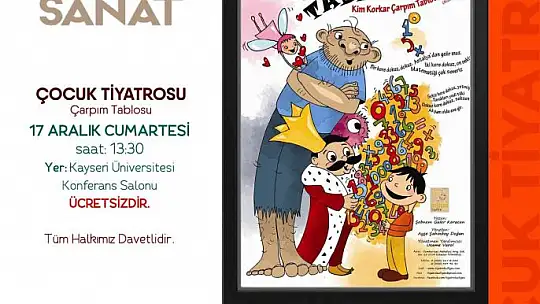 Talas'ta Cuma yetişkin, Cumartesi çocuk tiyatrosu