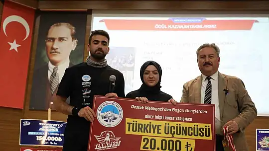 TEKNOFEST'ten dereceyle dönen takımlara bir ödül de Melikgazi'den...