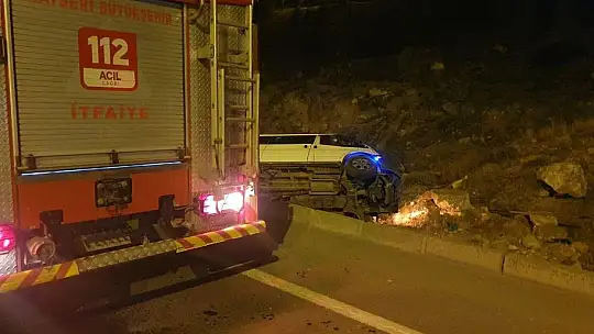 Yoldan çıkan minibüs devrildi: 1 ağır yaralı