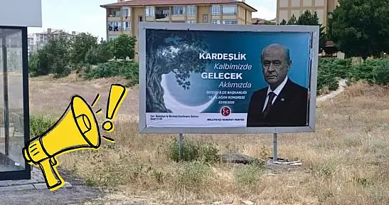 İncesu'da billboardlar değişti: Kongre maratonu başlıyor!