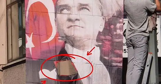 YENİ Parti Kayseri'de 6 oklu Atatürk posteri krizi: Gözbaşı, 'Alçakça bir tuzak' dedi!