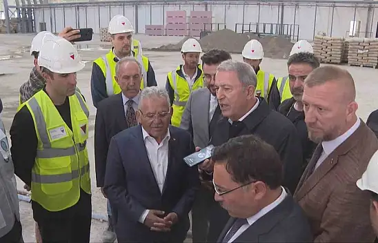 Bakan Akar, Havalimanı Yeni Terminal Binası inşaatını inceledi
