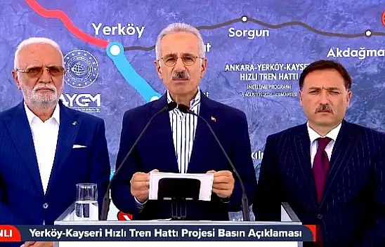 Bakan Uraloğlu müjdeyi Kayseri'den verdi! Yüksek Hızlı Tren projesinde kritik eşik aşıldı tarih netleşti!