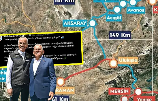 Bakan Uraloğlu'ndan ''Kayseri'' paylaşımı: Büyükkılıç'tan ''hızlı tren'' yanıtı!