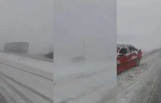 Bu görüntüler Kayseri-Ankara karayolundan - Sürücüler aman dikkat!