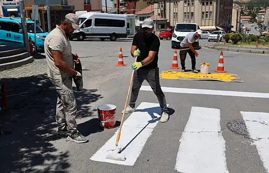 Bünyan'da yaya geçitlerinde güvenliği artıran çalışma