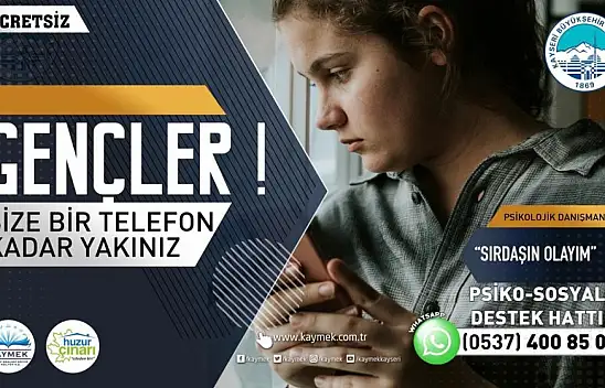 Kayseri'de Sırdaşın Olayım Projesi yoğun ilgi görüyor