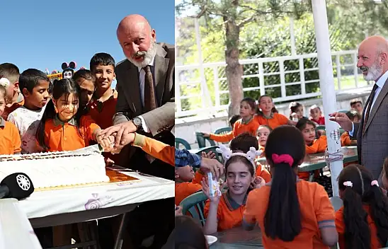 Çolakbayrakdar minik öğrencilerle buluştu, pasta kesti!