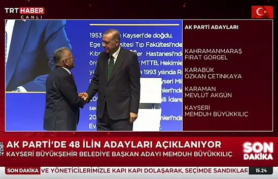 Cumhurbaşkanı Kayseri Büyükşehir Belediye Başkanını böyle ilan etti!