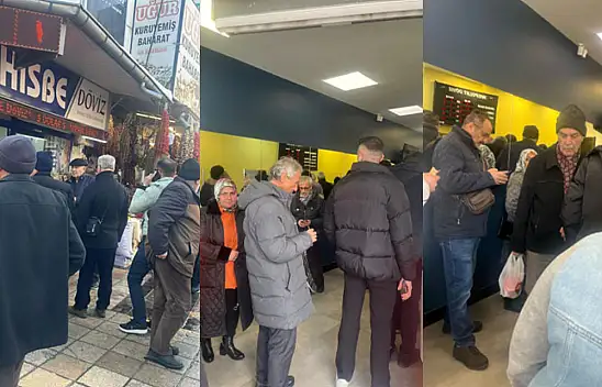 Cumhuriyet Meydanı'ndaki döviz ve bankalarda uzun kuyruk oluştu!