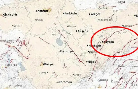 Deprem haritası kıpkırmızı - Kayseri'nin de risk durumu belli oldu!