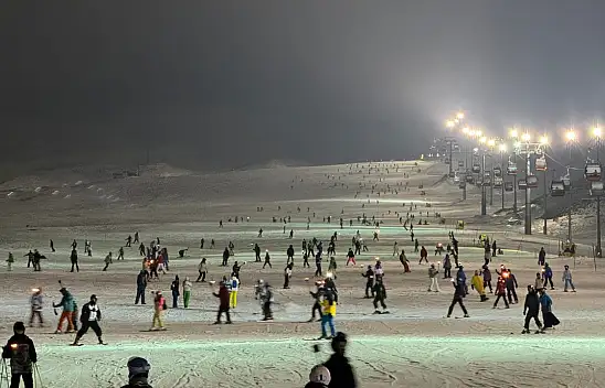 Erciyes'e hafta sonunda ziyaretçi akını!