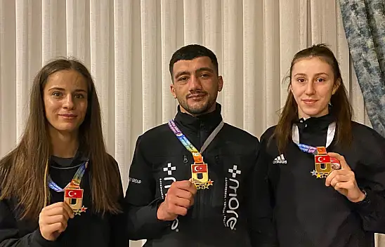 ERÜ sporcuları 3 altın madalya kazandı!