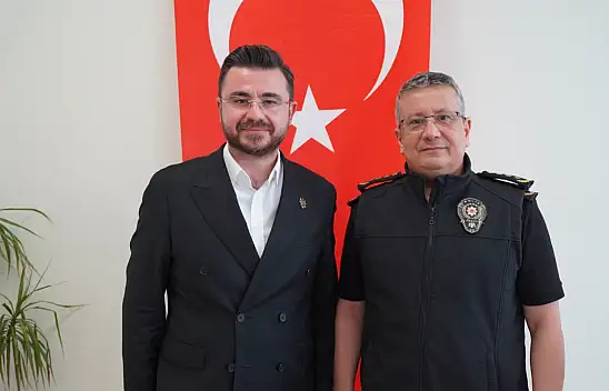 Hüseyin Okandan'dan yeni Emniyet Müdürü Sinan Ergen'e ziyaret