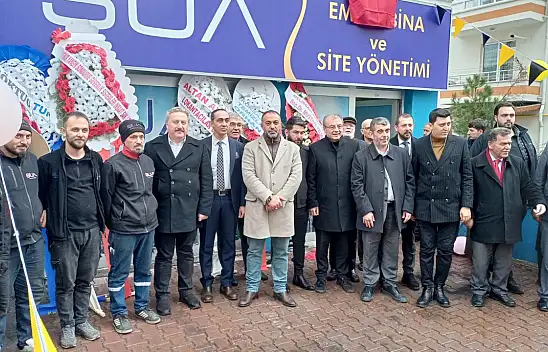 İlçe Protokolü ve İş Dünyası, Bina Yönetimi Firmasının Açılışında Buluştu