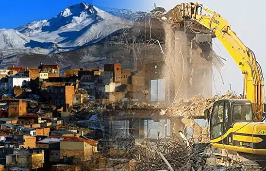 İncesu'da yıkım işi! 45 gün sürecek